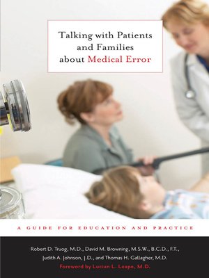 cover image of Talking with Patients and Families about Medical Error